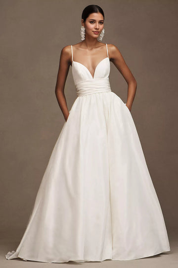 Sweetheart Taffeta Ballgown Wedding Gown